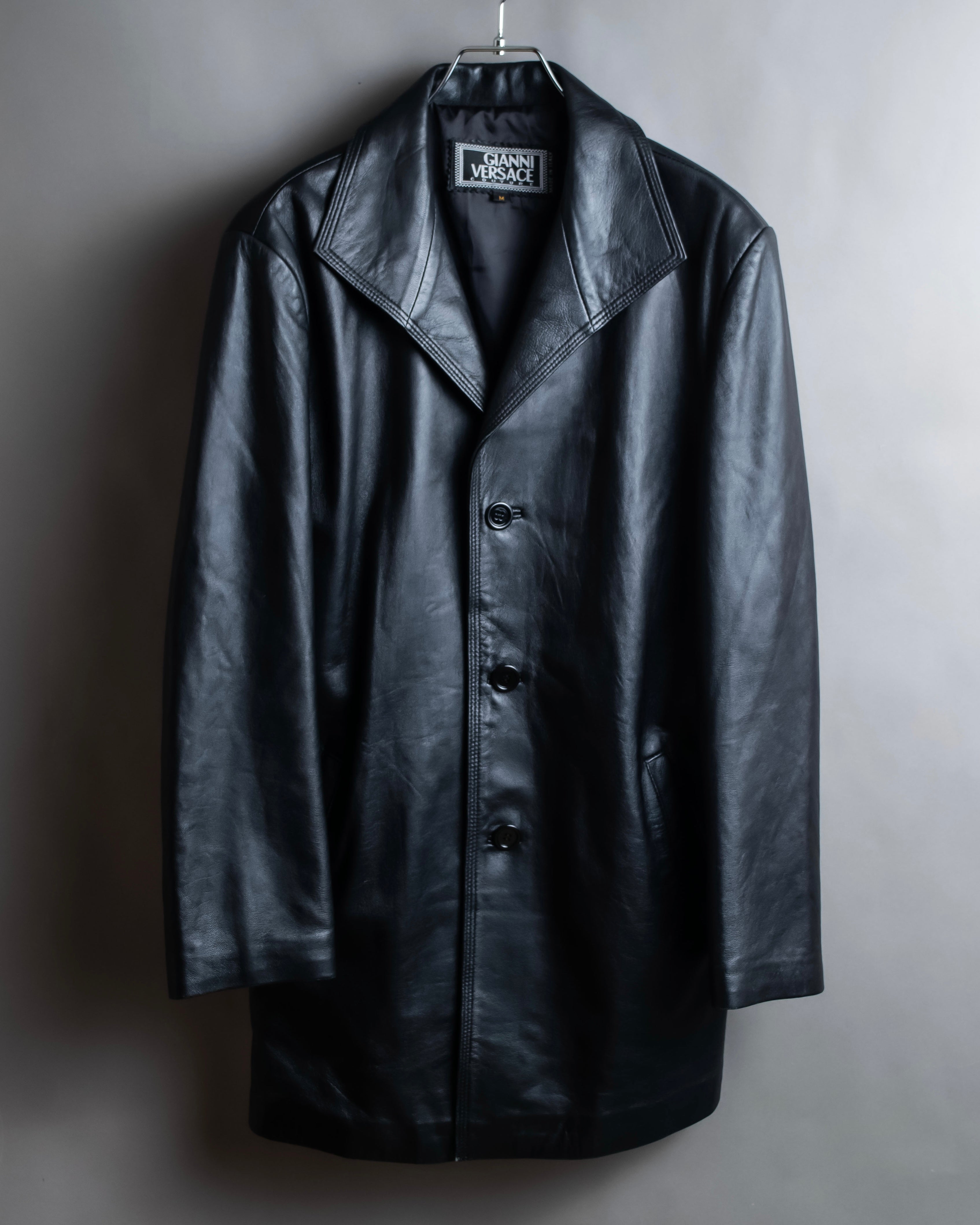 "GIANNI VERSACE COUTURE" Sheep skin oversized triangle color jacket