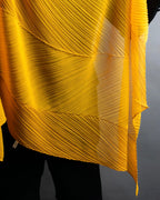 "PLEATS PLEASE ISSEY MIYAKE" Yellow orange color pleated stole