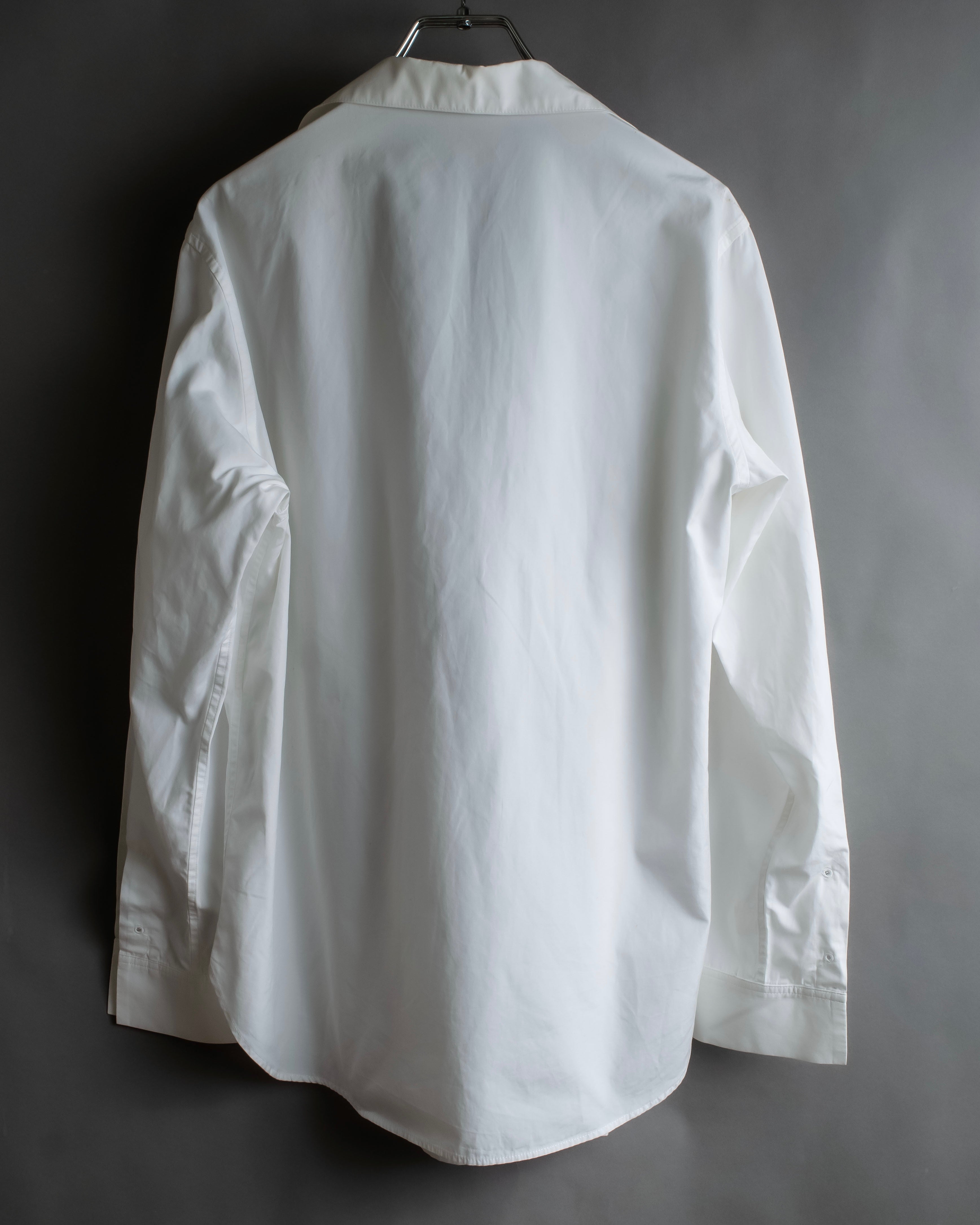 "YOHJI YAMAMOTO" 12SS Folded front panel cotton shirt