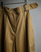 "Acne Studios" Belted design cotton twill high-waisted pants