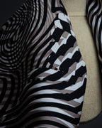 "HERMES" Zebra abstract print Carre 90 silk scarf