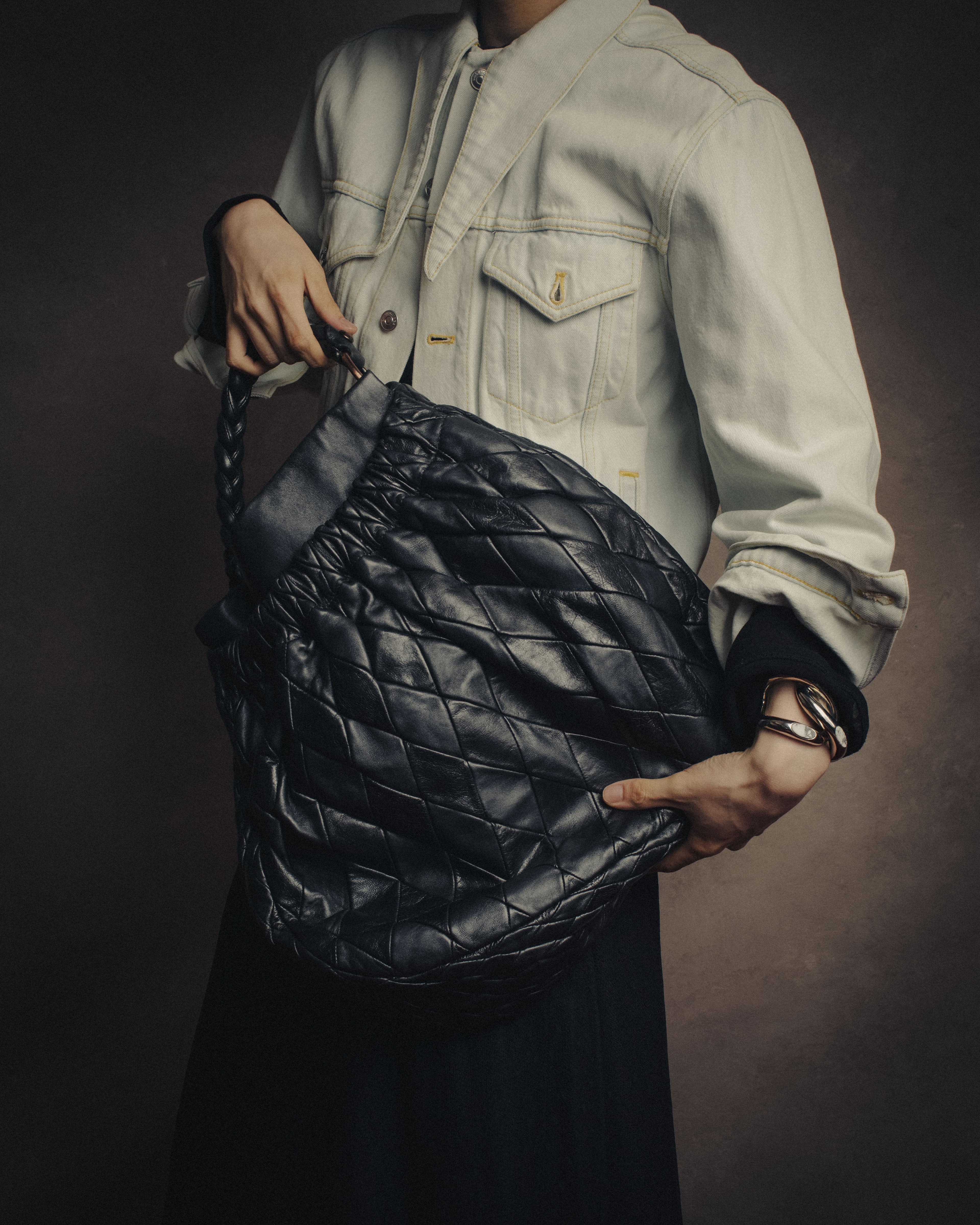 -SPECIAL- “miu miu” 2008-2012 Matelassé braided handle hobo bag