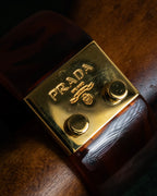 -MOOD Christmas Collections-
"PRADA" Miuccia Prada design tortoiseshell architectural bangle