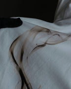 "Alexandar McQueen" Smoke art print cotton oversized shirt