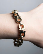 "Ferragamo" Gancini motif gold color bracelet