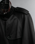 "BURBERRYS" Traditional detail double-breasted stand color trench coat