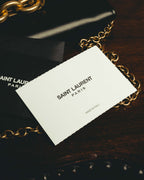 -SPECIAL- “Saint Laurent” 20’s Le Maillon smooth leather chain wallet