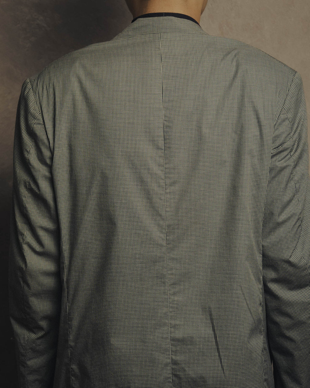 -SPECIAL- "Y's for men" 80's Double breasted houndstooth long jacket