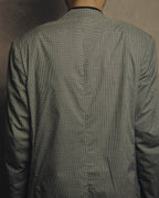 -SPECIAL- "Y's for men" 80's Double breasted houndstooth long jacket