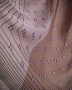 "Christian Dior" Typography logo geometric motif silk scarf