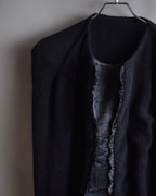 "GIANFRANCO FERRE" Structured wool satin ruffle inner detail set up