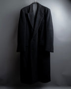 "GIORGIO ARMANI" Double-breasted charcoal gray super maxi chester coat