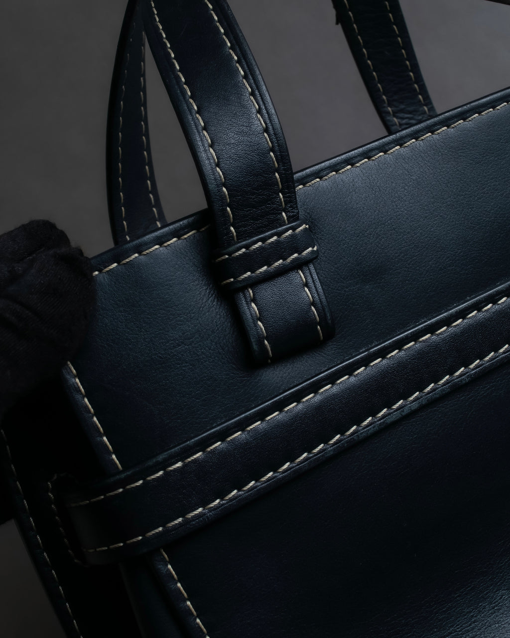 "LOEWE" Gate top handle 2way leather bag