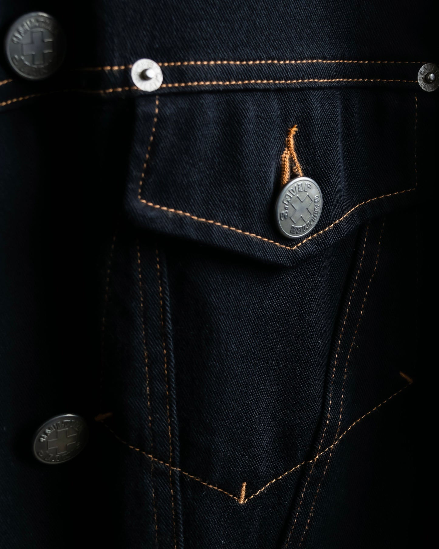 "JEAN PAUL GAULTIER JEANS"
Military detail stitching denim coat