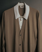 -SPECIAL- “HERMÈS” 90’s-00’s Trompe l’oeil cotton knit cardigan