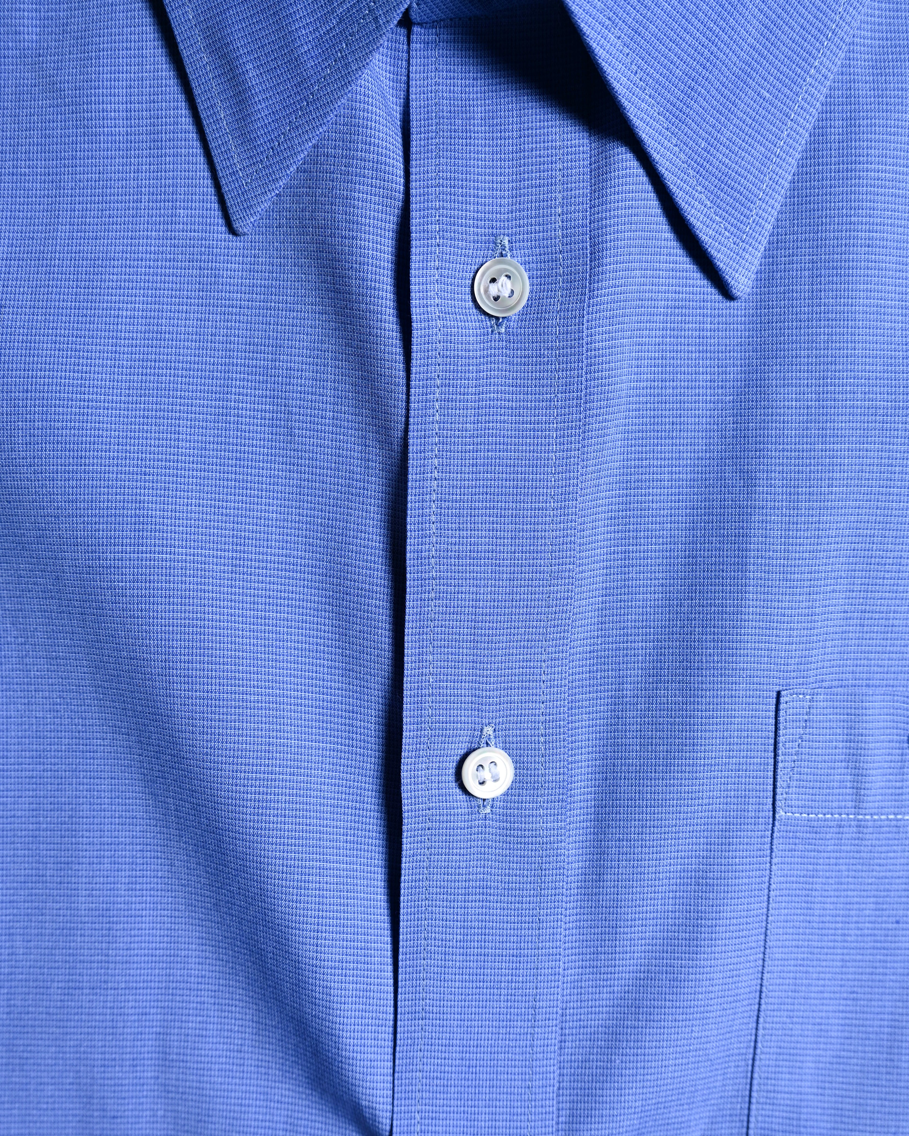 CÉLINE/ Beautiful Colored Logo Embroidered Cotton Shirt Blue