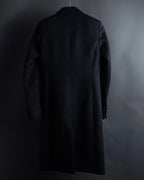 "GUCCI" Michele period linear silhouette wool chester coat
