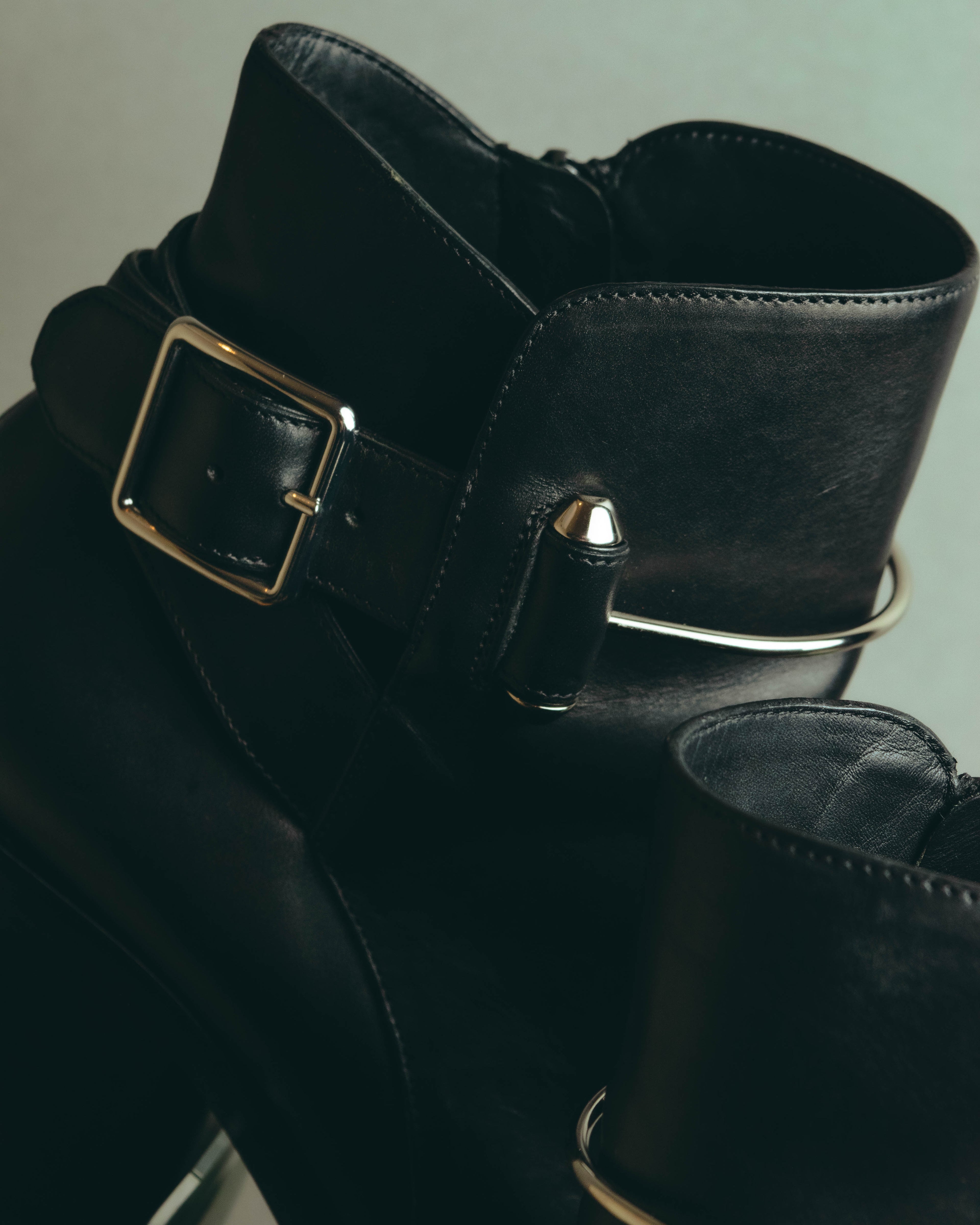 -SPECIAL- “BALENCIAGA” 2014-16’s Metal bar leather ankle boots