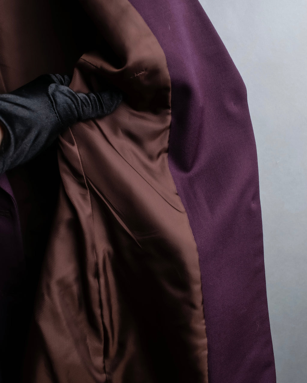 "JEAN PAUL GAULTIER FEMME"
 Beautiful purple color shaped wool tailored jacket