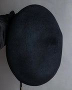 "FUMIKA UCHIDA" Leather piping design wool felt beret