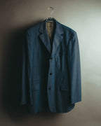 “Vintage” Textured blue tailored jacket