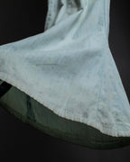 "CHANEL" Coco Mark button detail washed flared denim