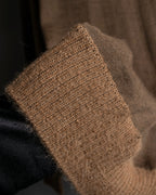 "HERMES" Gaultier period H logo engraved V-neck knit