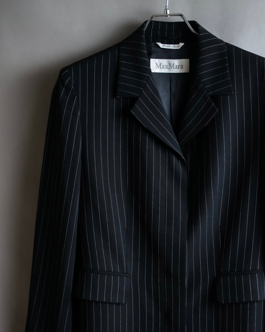"Max Mara" Pinstripe short length tailored jacket