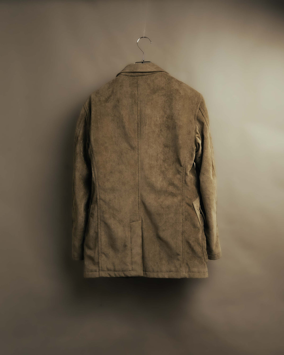 “GIORGIO ARMANI” 90’s-00’s Suede-effect multi-pocket tailored field jacket