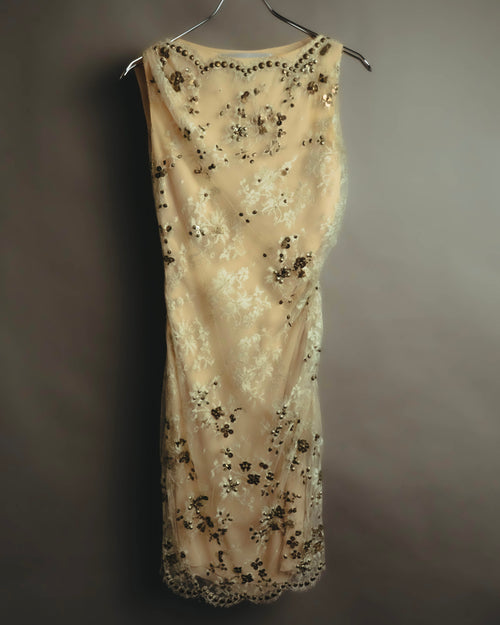 –SPECIAL– "VALENTINO" 00's-10's Embellished lace cocktail dress