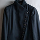 "GUCCI" Asymmetrical front detail high neck coat