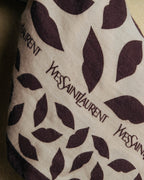 “Yves Saint Laurent” 80’s-90’s Leaf motif logo mini scarf