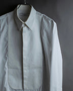 "GIVENCHY" Bosom panel design white shirt