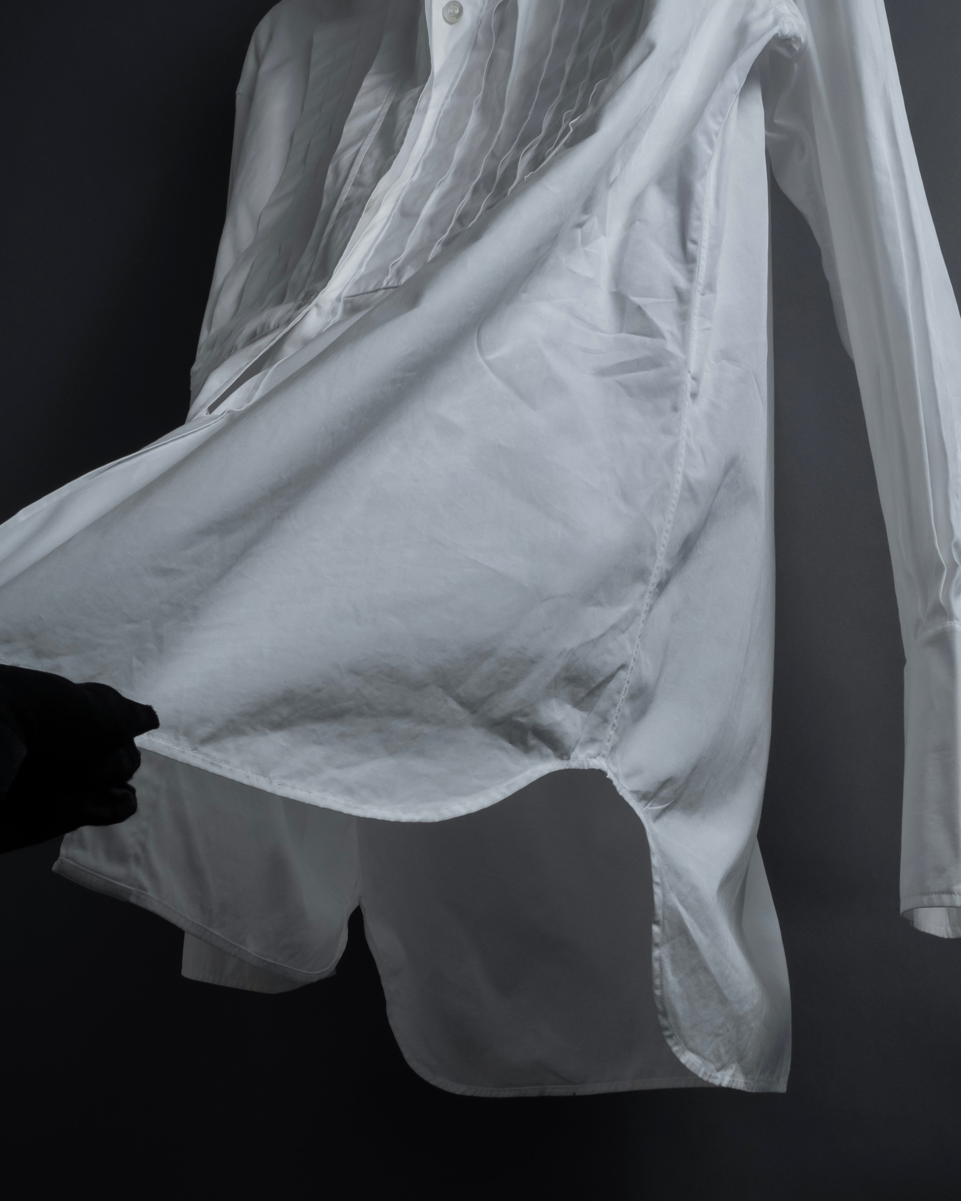 "CHANEL" 96's Spring collection tuck pleats shirt