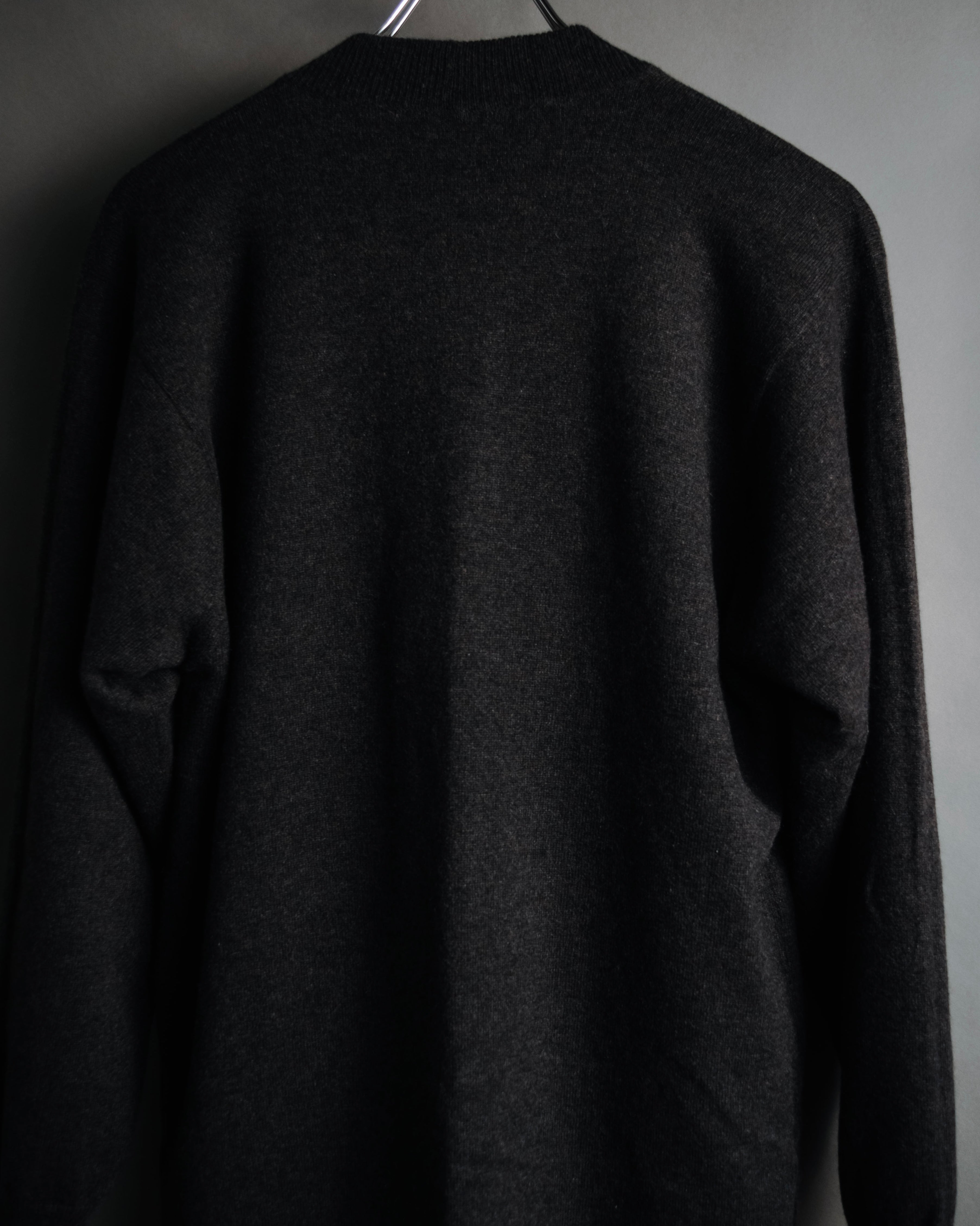 –SPECIAL– "HERMES" 90’s-00’s Double-faced reversible linen cotton cardigan