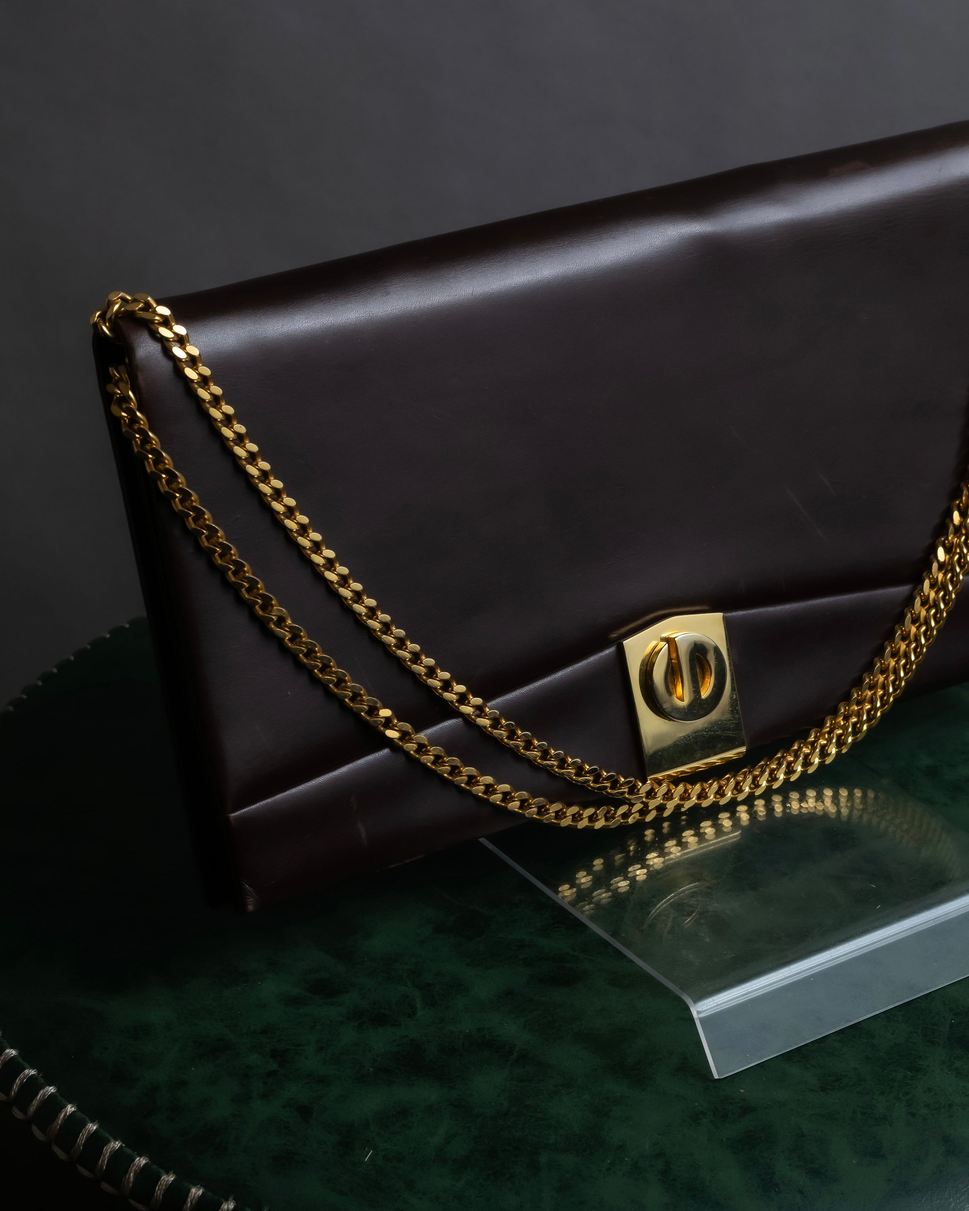 "Christian Dior" CD turn lock design chain shoulder bag