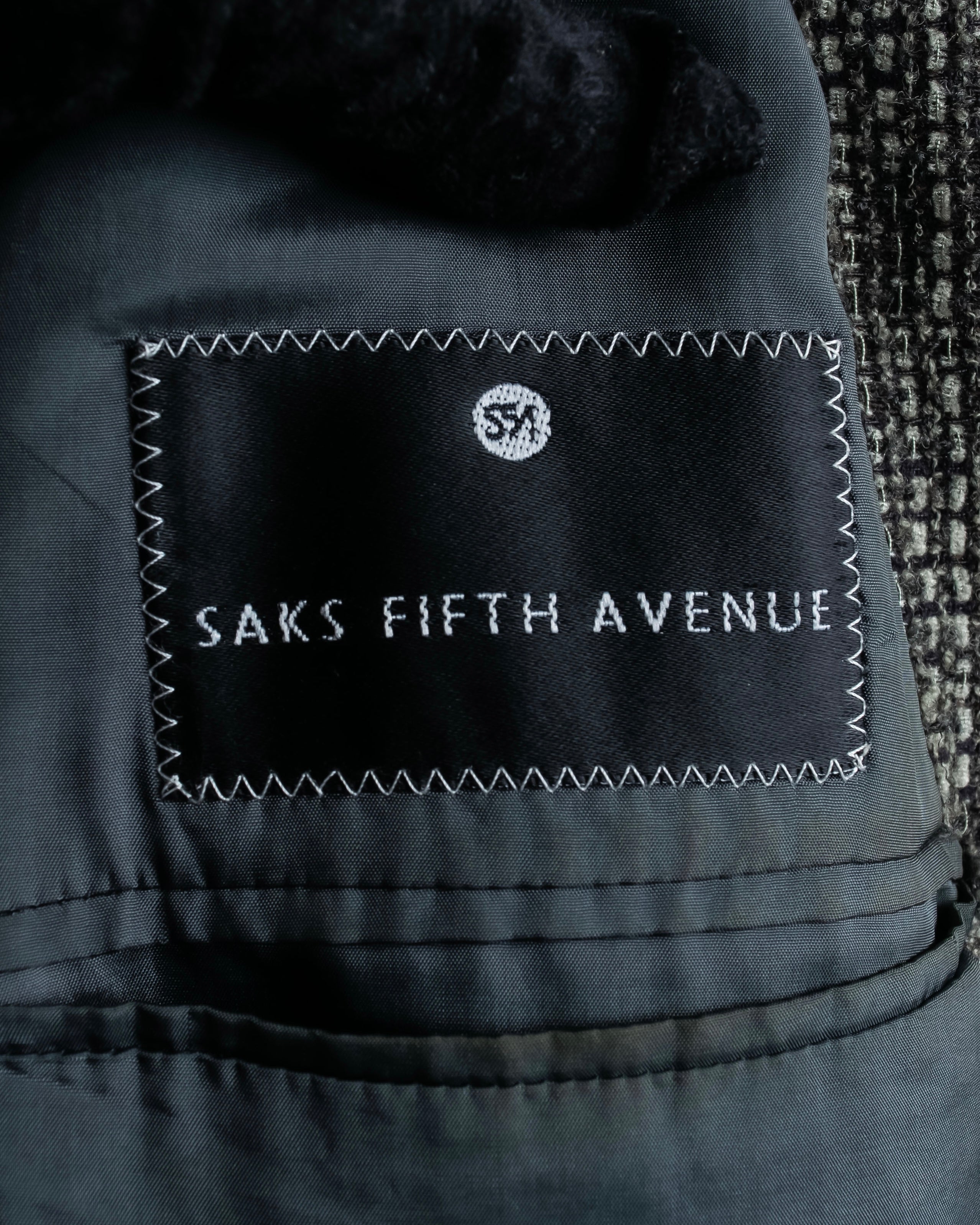 "GIORGIO ARMANI" Greige mix checkered pattern tailored jacket