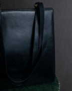 "Salvatore Ferragamo" Pocket detail leather combination tote bag
