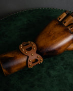 "HERMES" Chaine d'Ancre motif studs leather bracelet