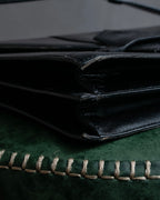 "YVES SAINT LAURENT" Crocodile embossed combination design leather bag