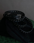 "Christian Dior" Countless eyelet design leather belt