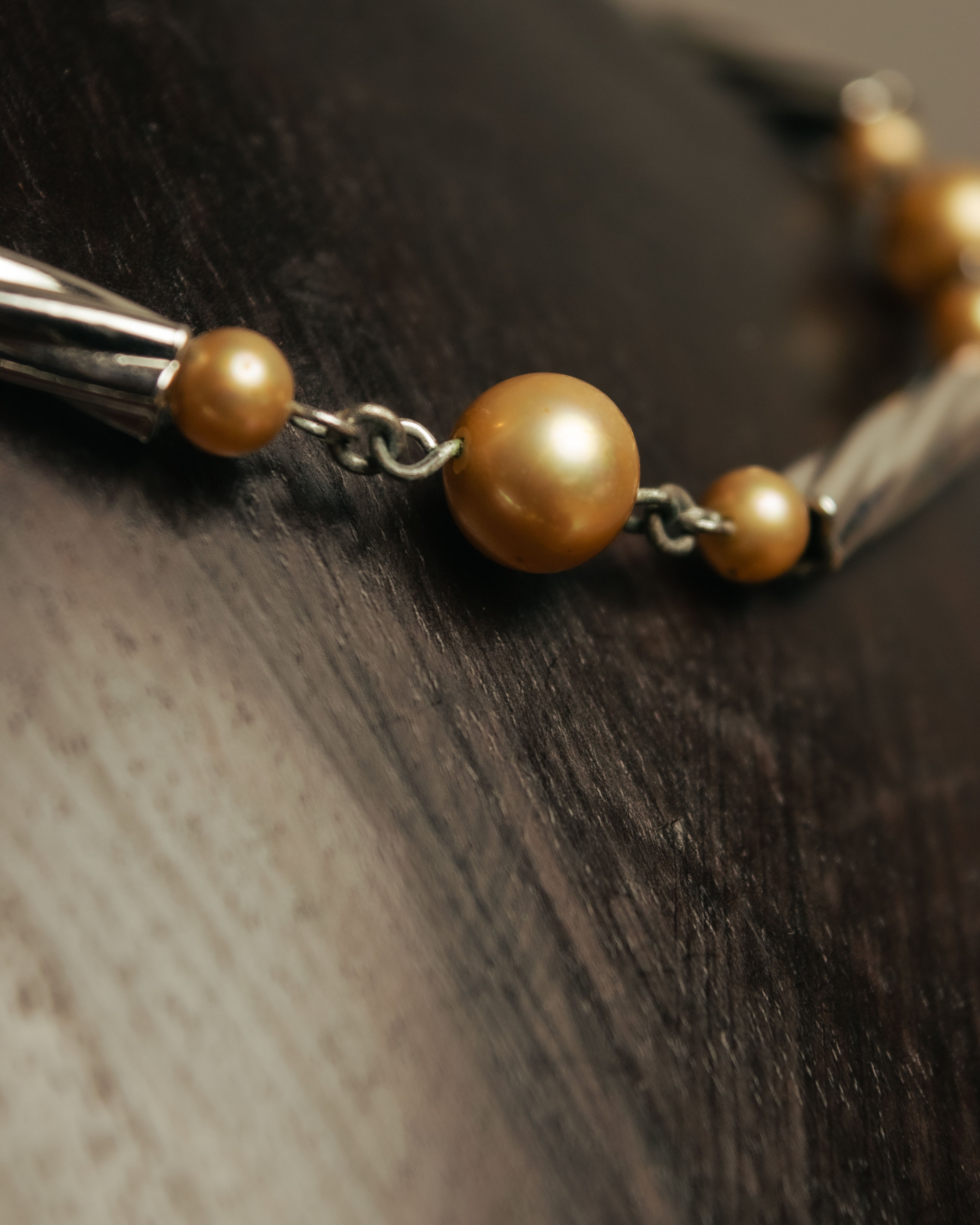 “Yves Saint Laurent” 80’s-90’s Cassandra logo mixed bead long necklace