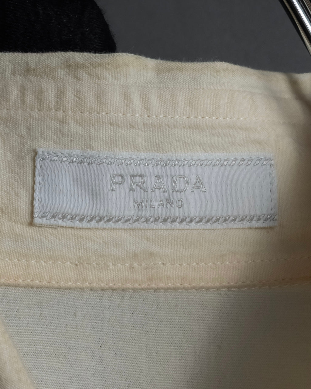 "PRADA" 22SS Sea fable motif print oversized shirt