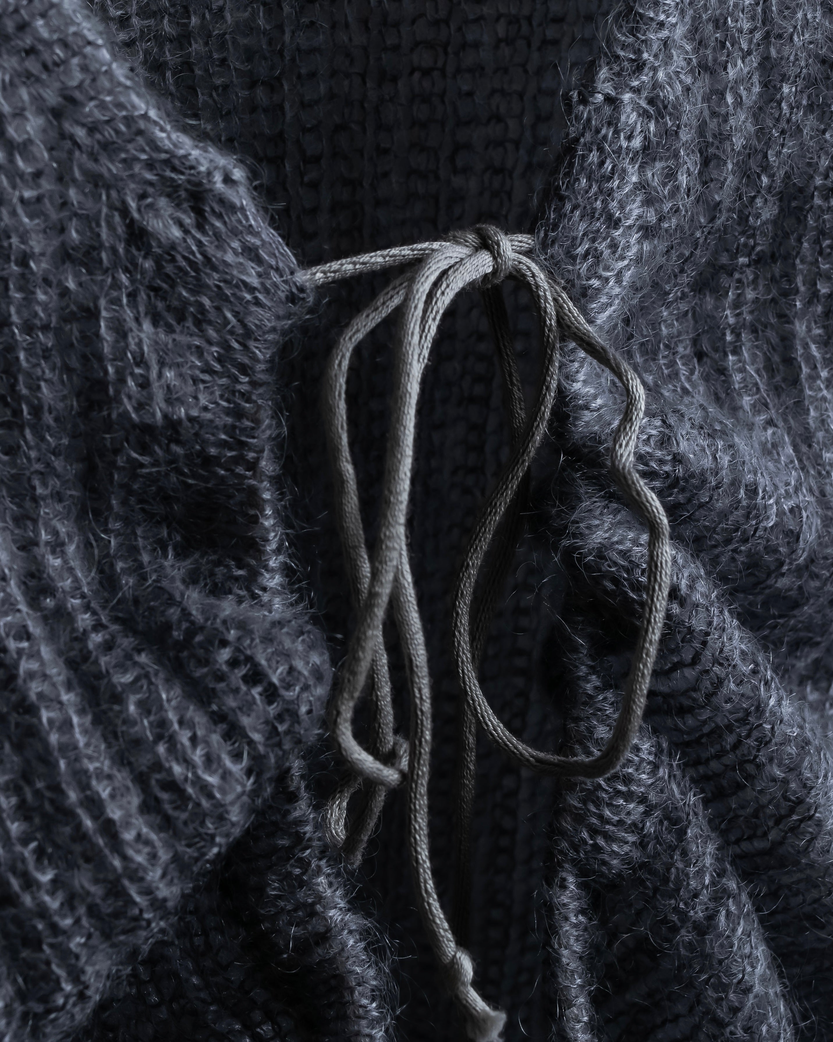 "CECILIE BAHNSEN" Drawcord design Hole detail ribbed knit