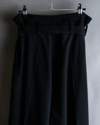 "YOHJI YAMAMOTO +NOIR" Asymmetrical slit sarouel slacks