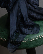 "CHANEL" Coco Mark scattered sheer large scarf