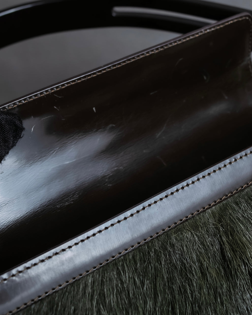 "CELINE" 2000's Made of pony leather one-handle bag