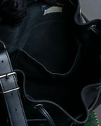 "COMME des GARCONS" Drawcord strings design PVC leather bag