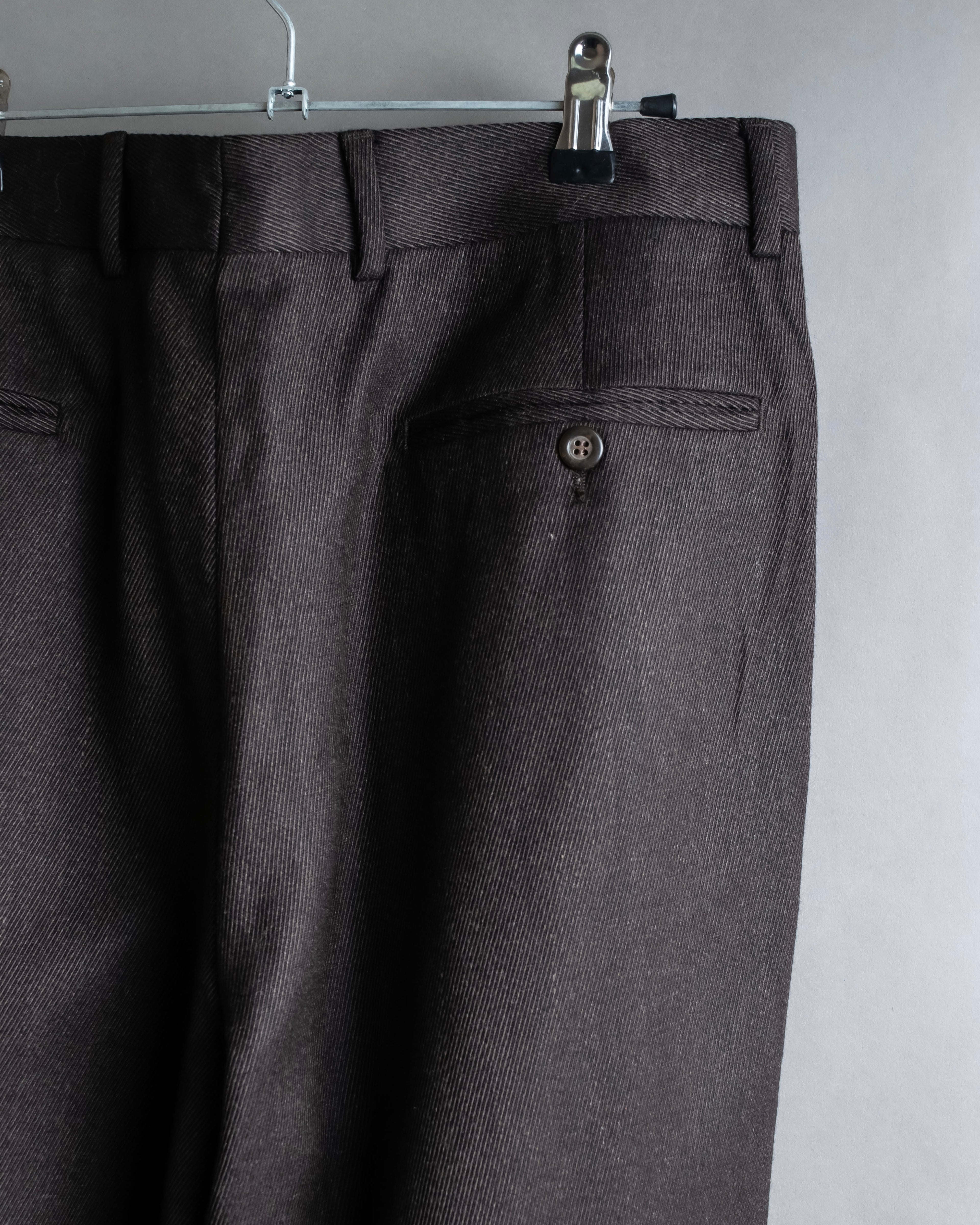 "Vintage wide tapered double-finished slacks"