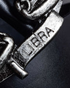 "Dolce & Gabbana" Libra motif silver buckle leather belt